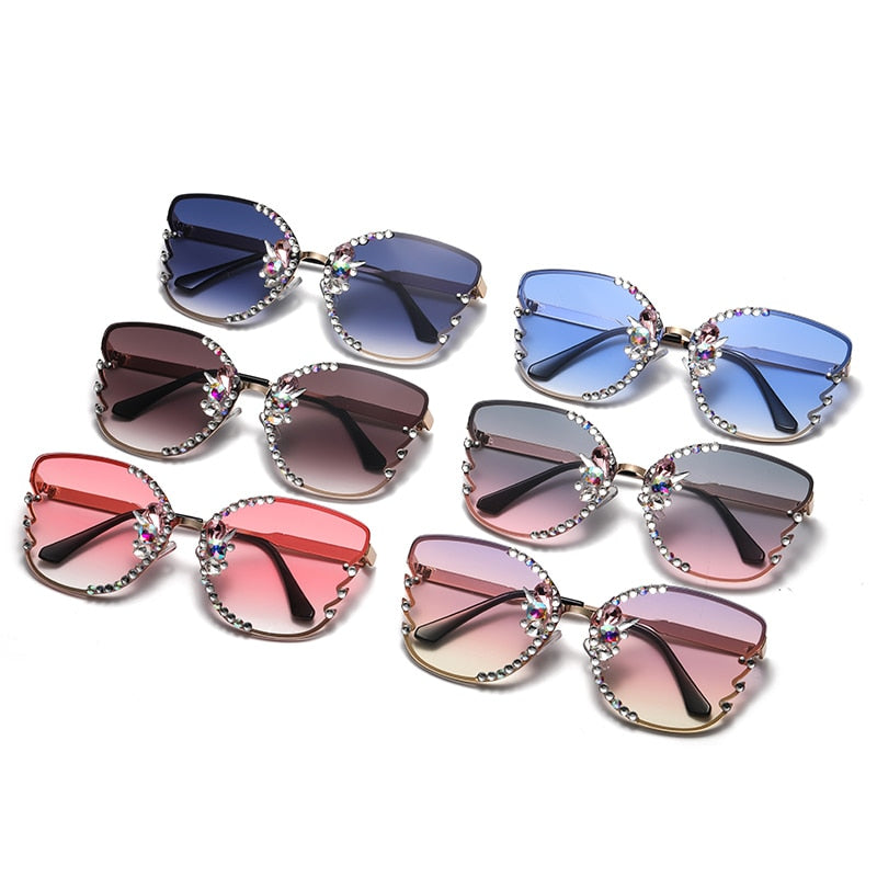 Vintage Gradient Fashion Eyewear Butterfly Sunglasses