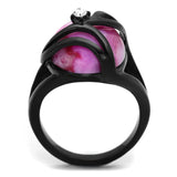 TK1144J IP Black(Ion Plating) Stainless Steel Ring - The Trendy Accessories Store