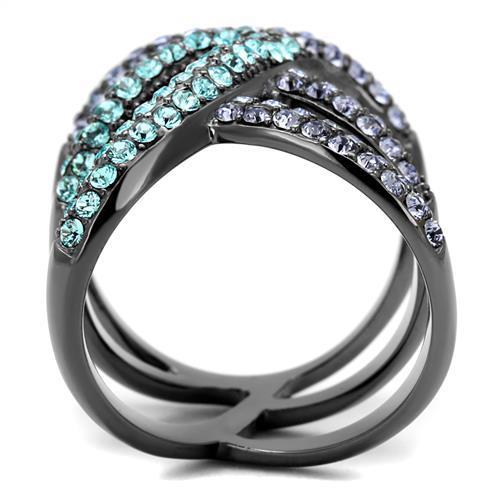 Fancy Girl Polished Black Stainless Steel Ring - The Trendy Accessories Store