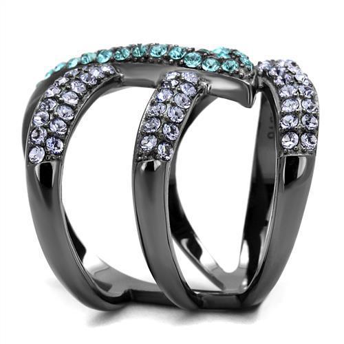 Fancy Girl Polished Black Stainless Steel Ring - The Trendy Accessories Store
