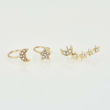 Moon & Star Earring and Cuff Set - The Trendy Accessories Store