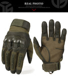 Touch Screen Tactical Rubber Hard Knuckle Full Finger Gloves - The Trendy Accessories Store