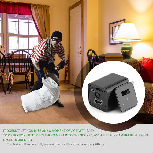 Hidden Camera HD 1080P USB Charger Home Security - The Trendy Accessories Store
