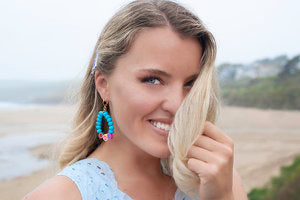 Juicy Blue and Pink Fruit Earrings - The Trendy Accessories Store