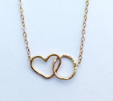 Namaste Necklace - Heart and Circle Infinity Necklace