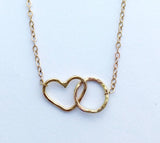 Namaste Necklace - Heart and Circle Infinity Necklace - The Trendy Accessories Store