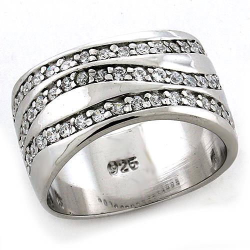 LOAS1178 Rhodium 925 Sterling Silver Ring with AAA - The Trendy Accessories Store