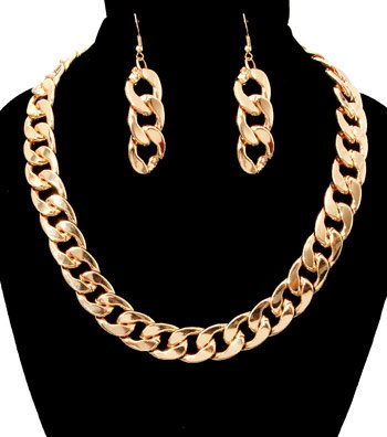 Toggle Chain Necklace Set - Heavy! Weighs 7 oz - The Trendy Accessories Store