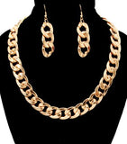 Toggle Chain Necklace Set - Heavy!  Weighs 7 oz
