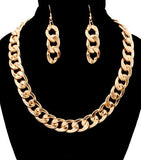 Toggle Chain Necklace Set - Heavy! Weighs 7 oz