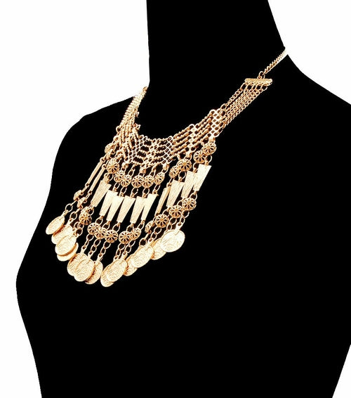 Antique Drop Charms Necklace Set - The Trendy Accessories Store