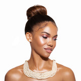 Cream Pearl Twist Necklace