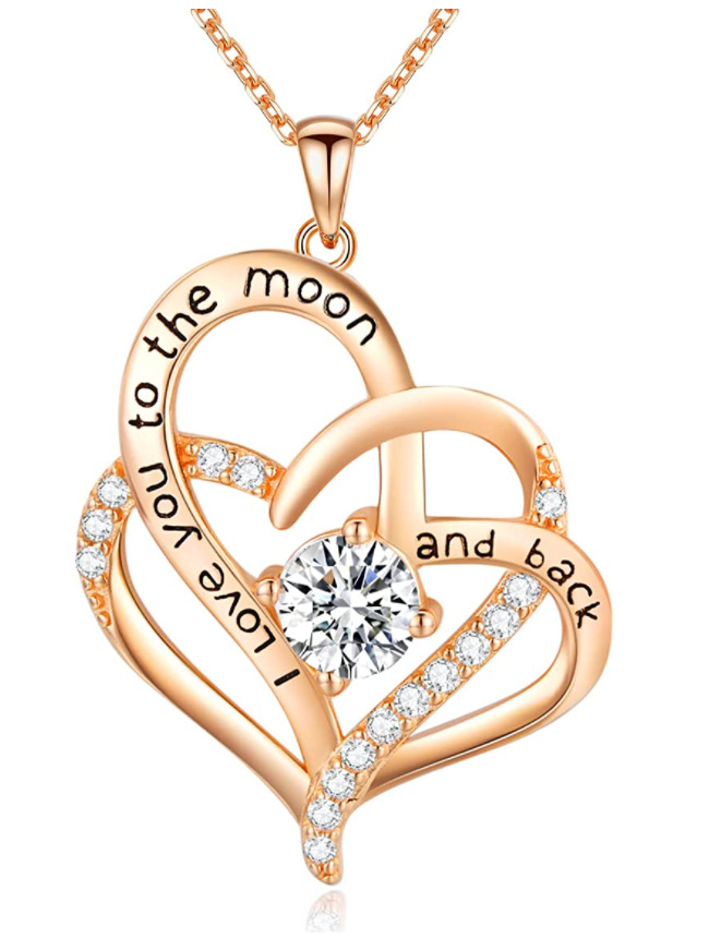 Valentine Day Suprise For Her with Dual Heart Necklace