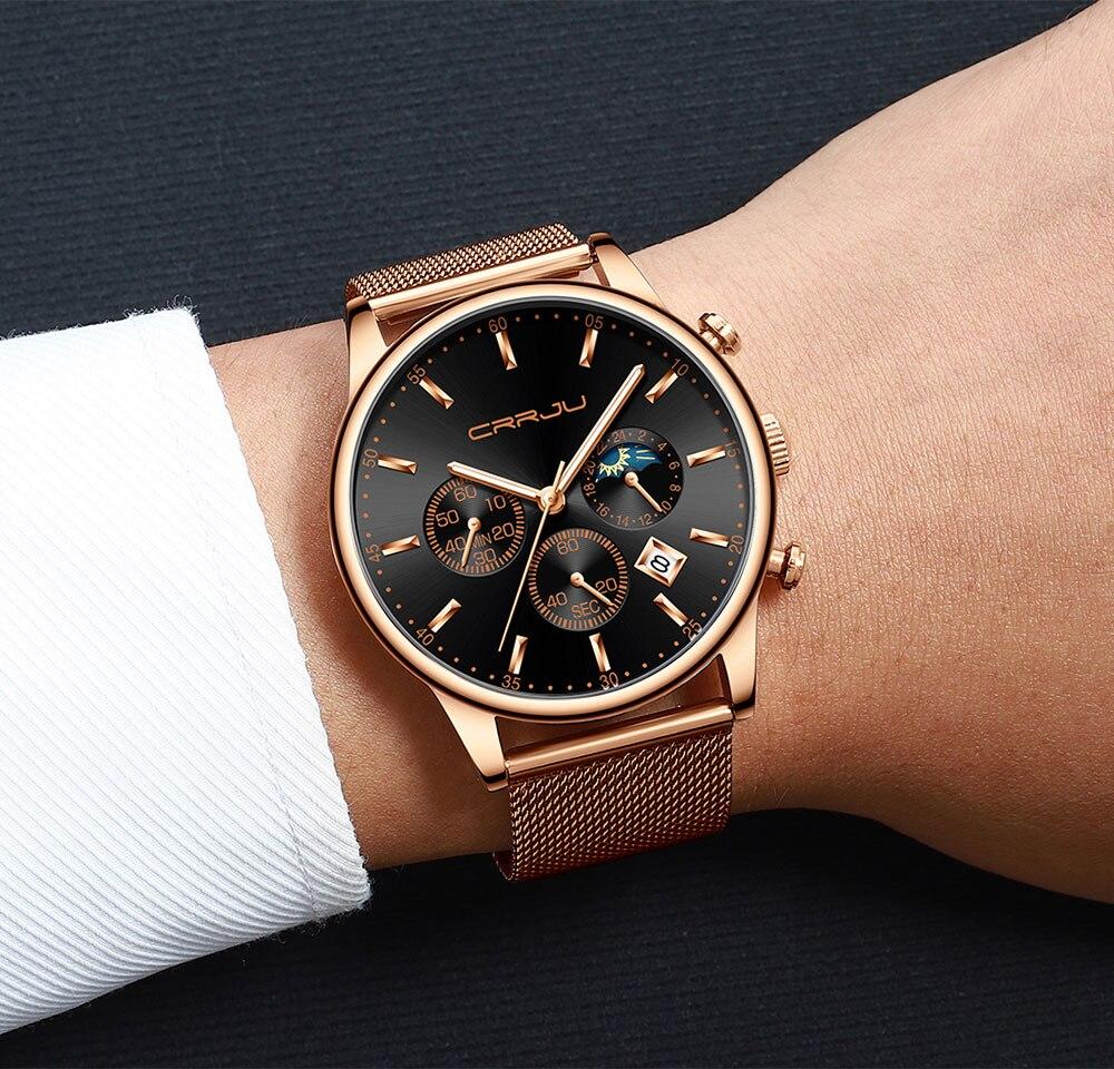 Top Luxury Men Multifunction Watches Waterproof Business Casual Quartz - The Trendy Accessories Store