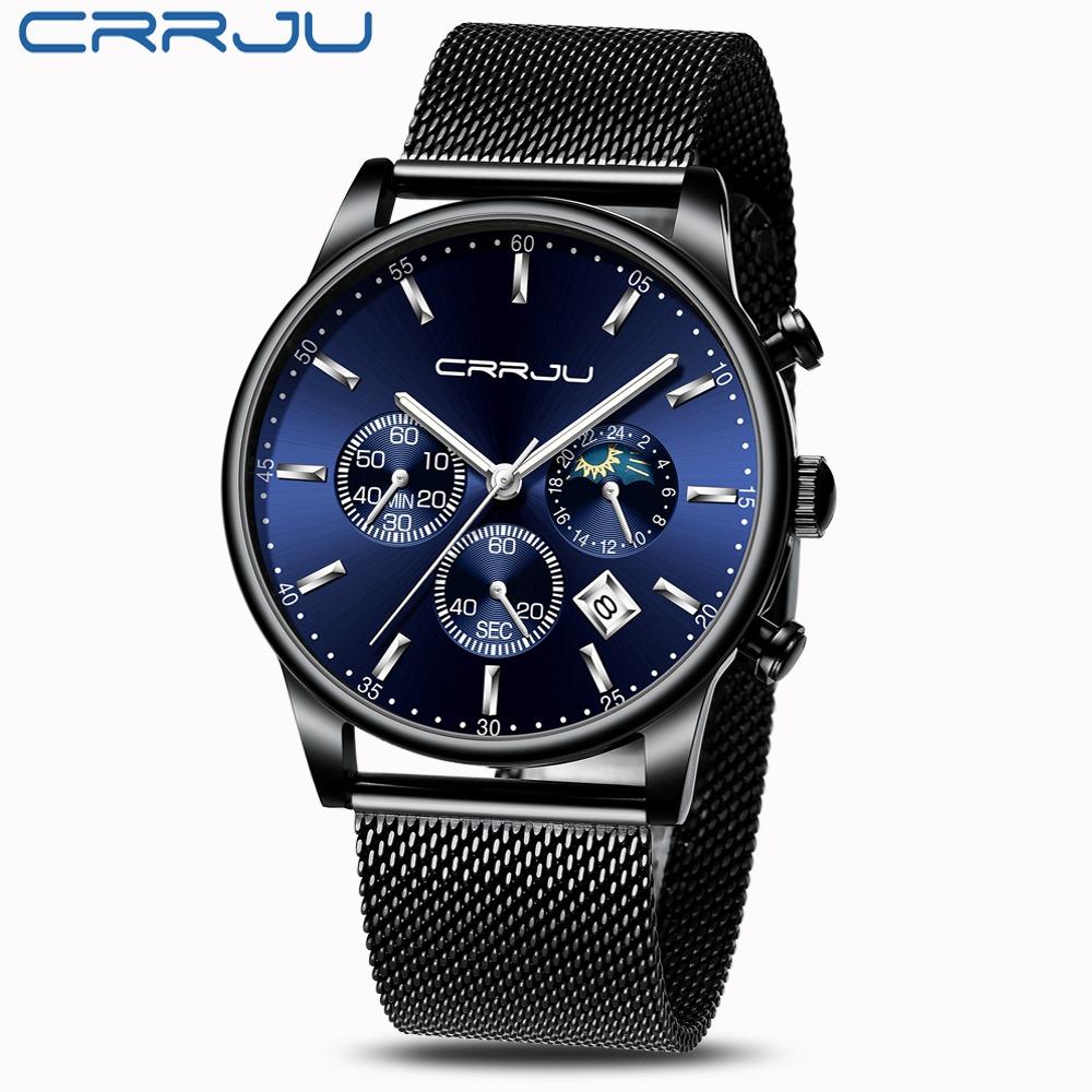 Top Luxury Men Multifunction Watches Waterproof Business Casual Quartz - The Trendy Accessories Store