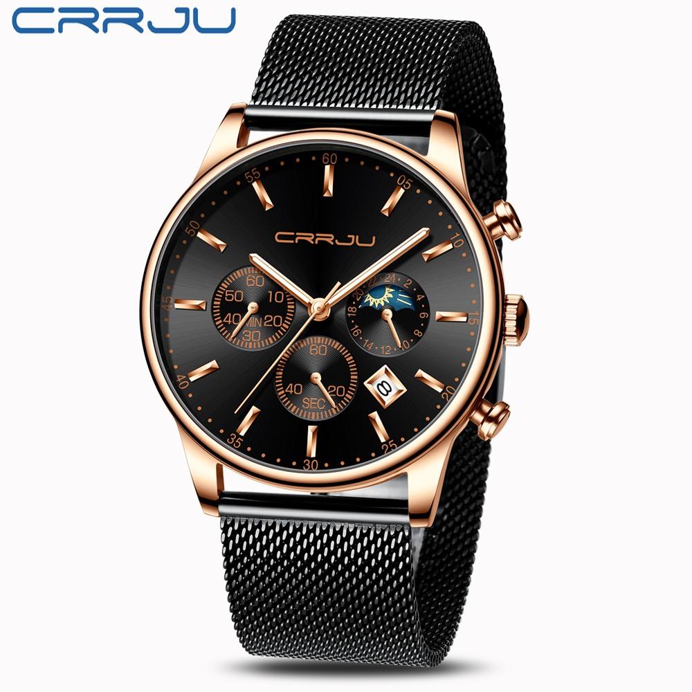 Top Luxury Men Multifunction Watches Waterproof Business Casual Quartz - The Trendy Accessories Store