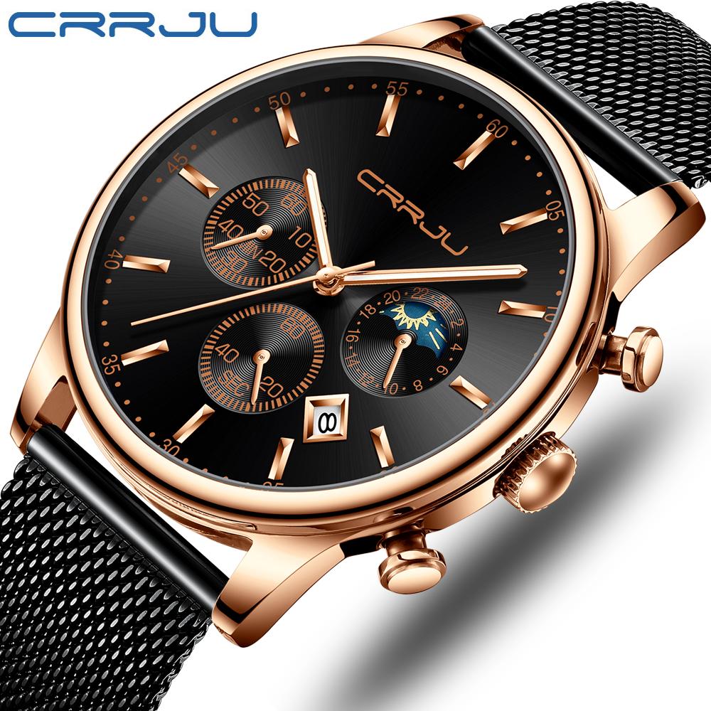 Top Luxury Men Multifunction Watches Waterproof Business Casual Quartz - The Trendy Accessories Store