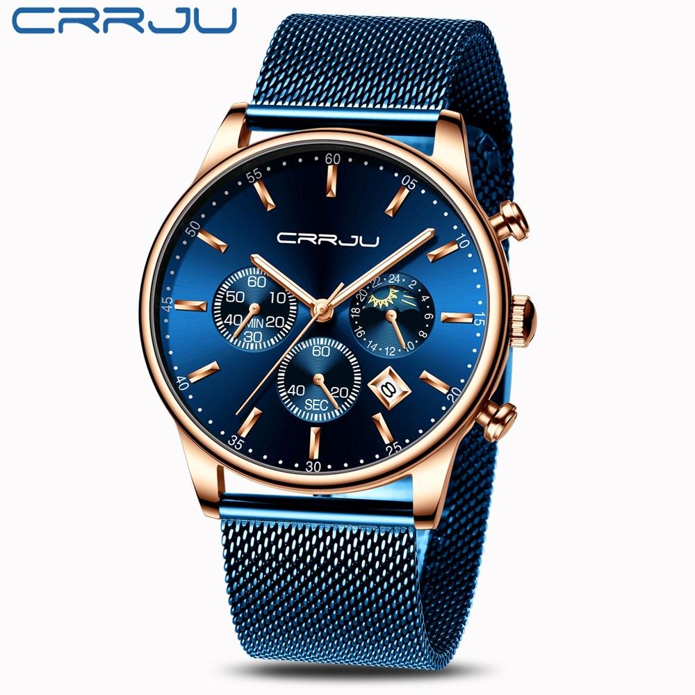 Top Luxury Men Multifunction Watches Waterproof Business Casual Quartz - The Trendy Accessories Store