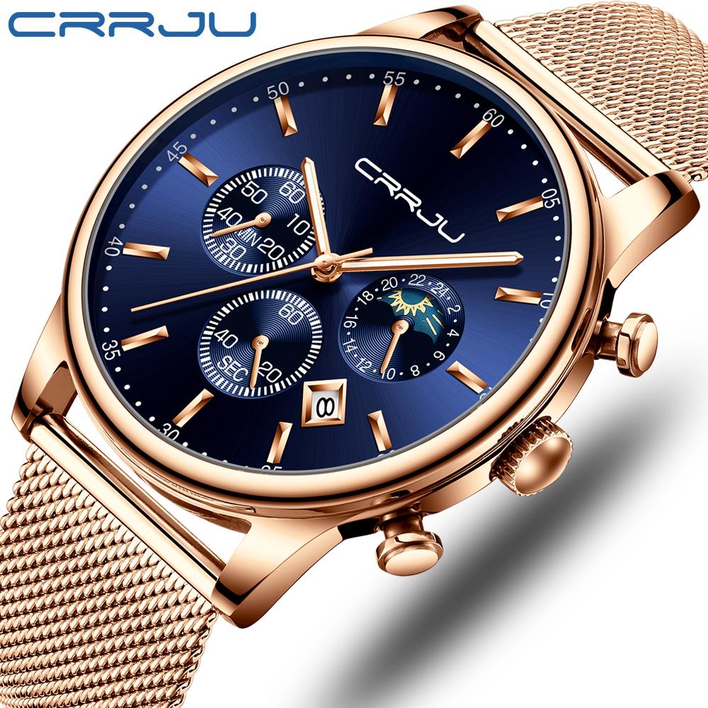 Top Luxury Men Multifunction Watches Waterproof Business Casual Quartz - The Trendy Accessories Store