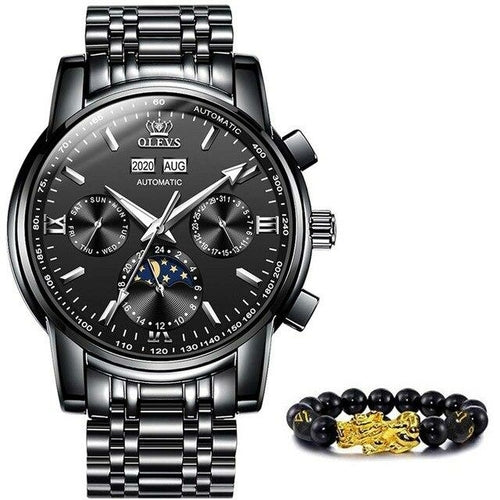 Automatic Green Luxury Stainless Steel Olves Watch - The Trendy Accessories Store