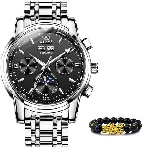 Automatic Green Luxury Stainless Steel Olves Watch - The Trendy Accessories Store