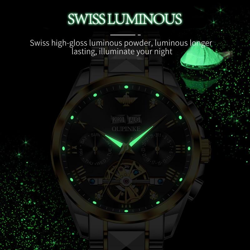 Luxury Automatic Sapphire Tungsten steel Green Watch - The Trendy Accessories Store