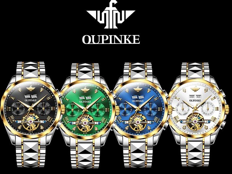 Luxury Automatic Sapphire Tungsten steel Green Watch - The Trendy Accessories Store