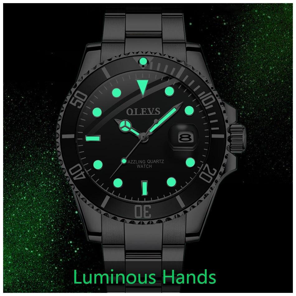 Mens Watches Top Brand Luxury Fashion Waterproof Luminous Hand Green - The Trendy Accessories Store
