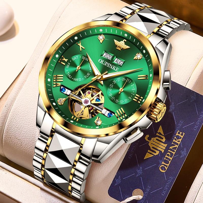 Luxury Automatic Sapphire Tungsten steel Green Watch - The Trendy Accessories Store