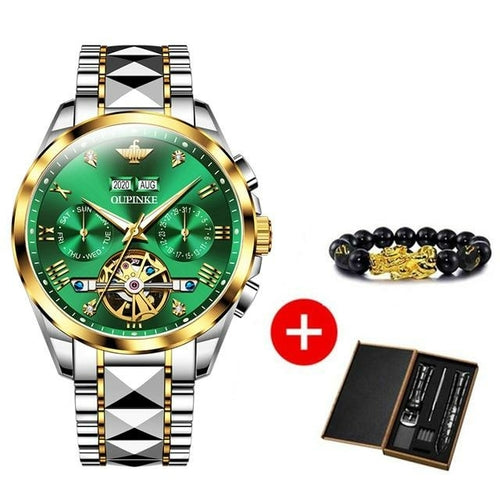 Luxury Automatic Sapphire Tungsten steel Green Watch - The Trendy Accessories Store
