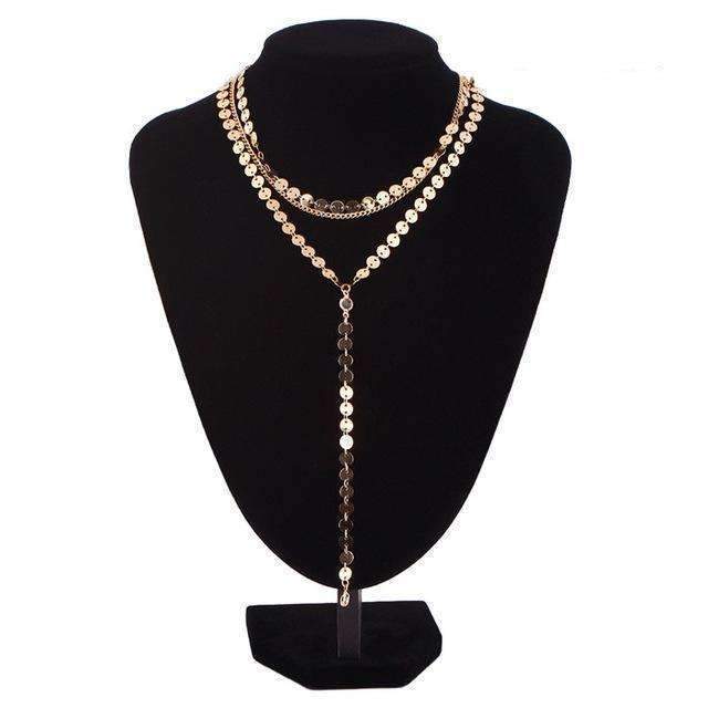 Three Layer Lariat Necklace - The Trendy Accessories Store