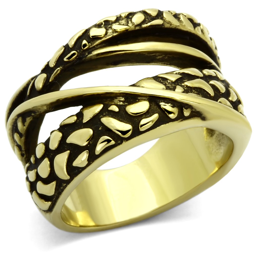 TK1025 IP Gold(Ion Plating) Stainless Steel Ring - The Trendy Accessories Store