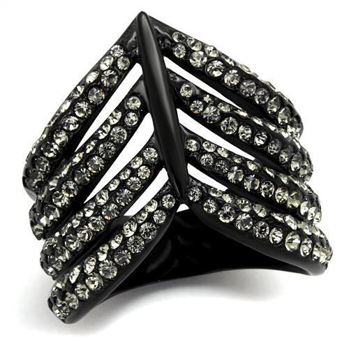 TK2097 IP Black(Ion Plating) Stainless Steel Ring - The Trendy Accessories Store