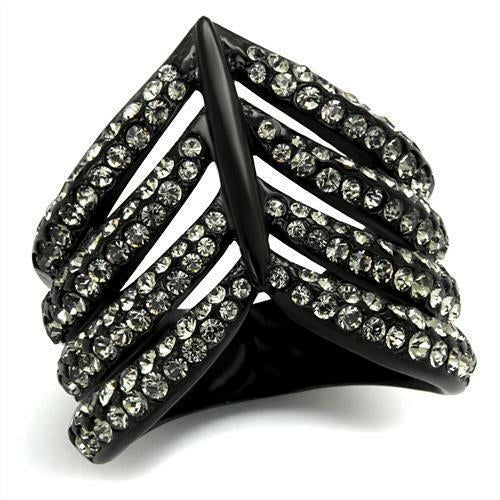 TK2097 IP Black(Ion Plating) Stainless Steel Ring - The Trendy Accessories Store