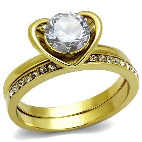 TK2295 IP Gold(Ion Plating) Stainless Steel Ring - The Trendy Accessories Store