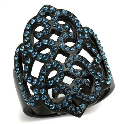 TK2481 IP Black(Ion Plating) Stainless Steel Ring - The Trendy Accessories Store