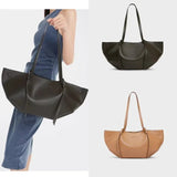 Women’s Luxury Top Handle Tote Bag – Solid Color Shoulder Handbag with Matching Small Wallet