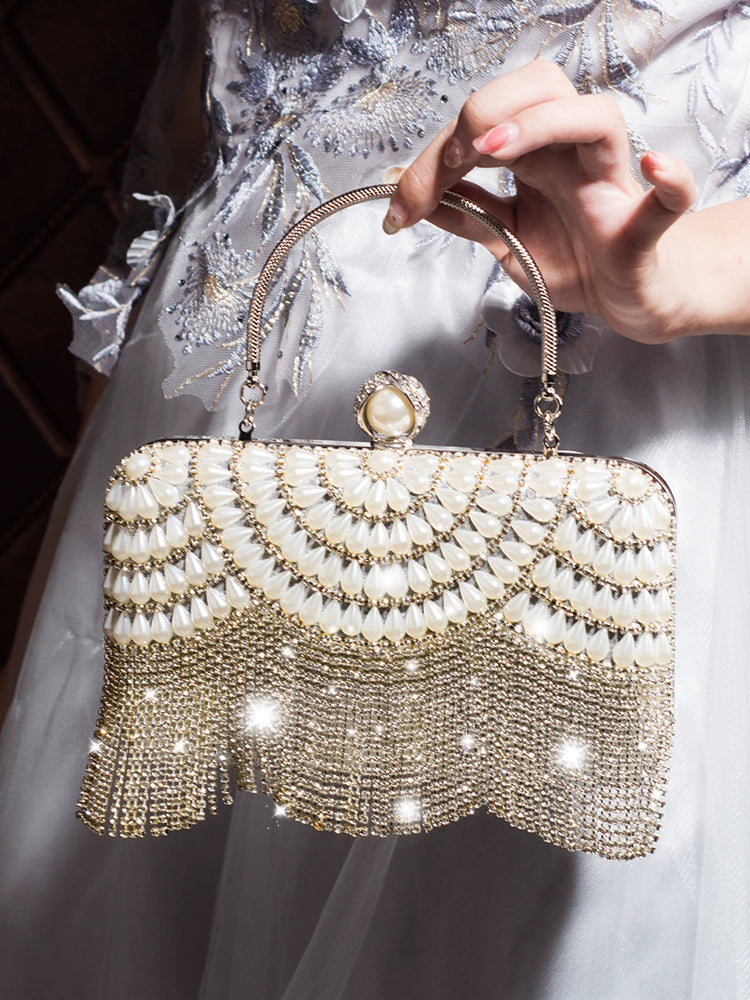 Socialite Pearl Tassel Clutch - A Statement Bag