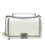 Luxury Women’s Small Square Crossbody Bag – Designer Lock & Chain Shoulder Purse, High-Quality Fashion Handbag