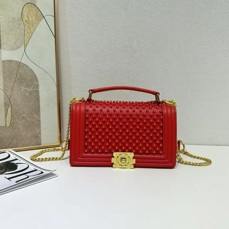 Trendy Women’s Mini Square Bag – Convertible Chain Strap Crossbody & Shoulder Purse for Stylish Moms