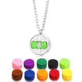 Spiral Flower Essential Oil Diffuser Necklace – 361L Stainless Steel Aromatherapy Pendant (0.47 inch)