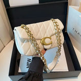 High-End Small Luxury Chain Bag for Women – Diamond Grid Shoulder & Crossbody Purse