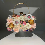 Bohemia Beaded Summer Evening Clutch - Vibrant Contrast Colors for a Classy Outing