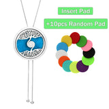 Tree of Life Aromatherapy Diffuser Necklace – 28mm Perfume Locket with Adjustable Tassel Chain