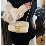 High-End Small Luxury Chain Bag for Women – Diamond Grid Shoulder & Crossbody Purse