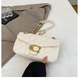 High-End Small Luxury Chain Bag for Women – Diamond Grid Shoulder & Crossbody Purse