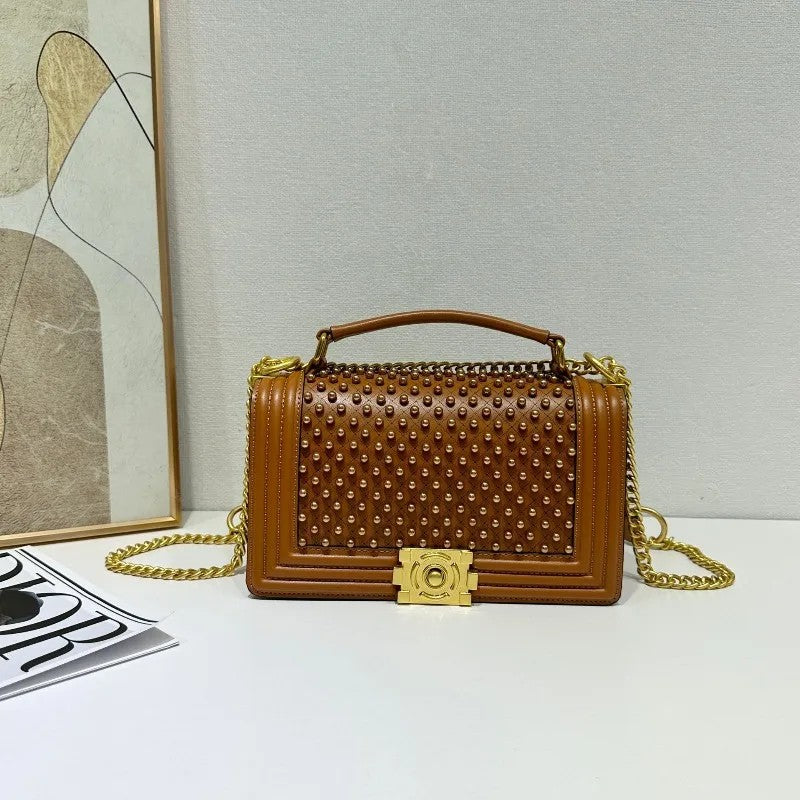 Trendy Women’s Mini Square Bag – Convertible Chain Strap Crossbody & Shoulder Purse for Stylish Moms