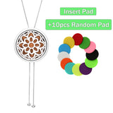 Tree of Life Aromatherapy Diffuser Necklace – 28mm Perfume Locket with Adjustable Tassel Chain