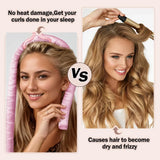 Silk Heatless Curling Headband – No-Heat Overnight Hair Rollers for Effortless Waves