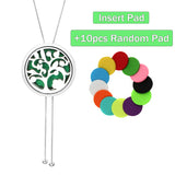 Tree of Life Aromatherapy Diffuser Necklace – 28mm Perfume Locket with Adjustable Tassel Chain